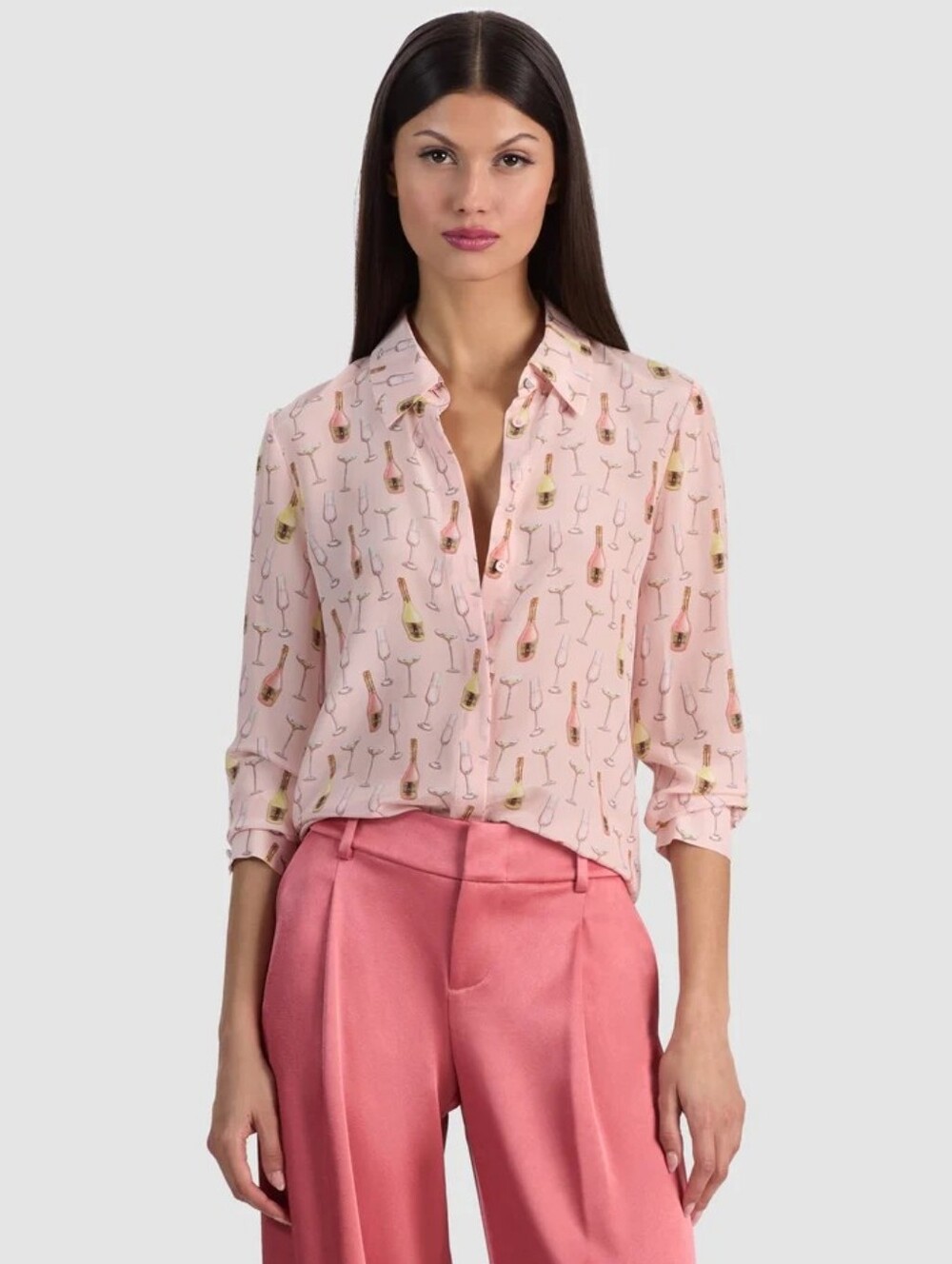 Alice + Olivia WILLA SILK BLOUSE